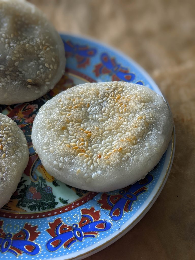 pan-fried mochi