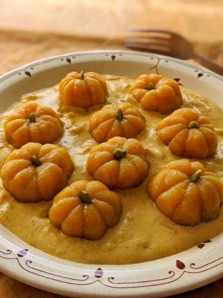 Vegan pumpkin gnocchi